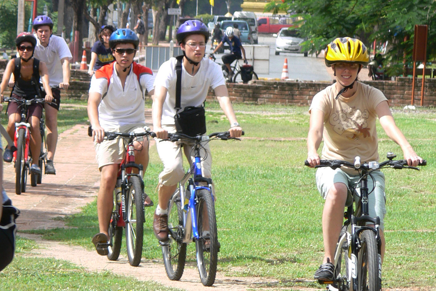 Cycling near Wat Phra Si Sanphet